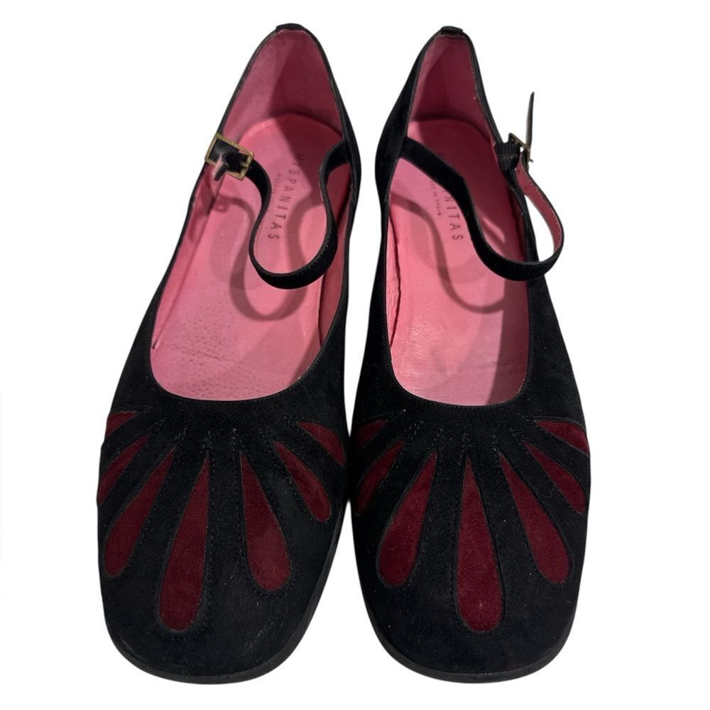 Hispanitas black Mary Jane or T-strap ballerina flat Shoes EUC